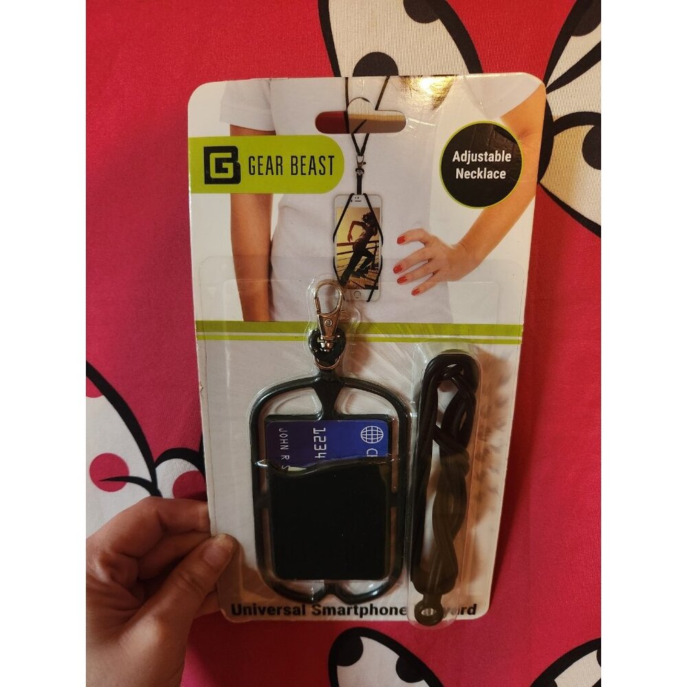 Gear Beast Universal Phone Holder Lanyard W/ Card Pocket